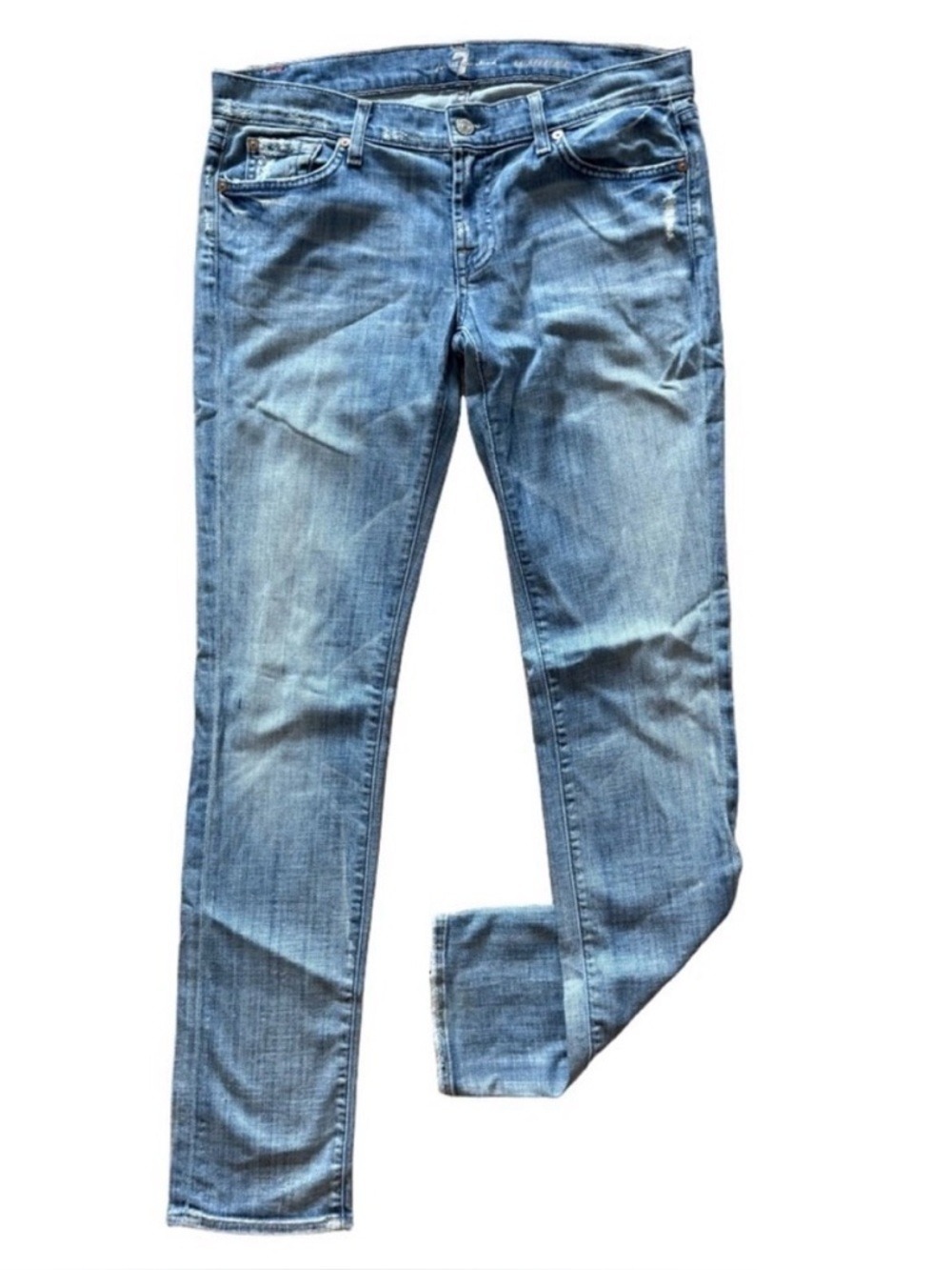 7 For All Mankind Roxanne Low Rise Slim Straight Jeans Size 30